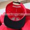 red cotton caps embroidery fun snapback cap adult