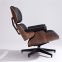 Mid century Classic Eames chaise lounge chair with stool