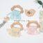 Cloud Macrame Wood Teether Crochet Comforter Toy Teething Ring Toy