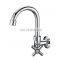 Chrome plating cross handle modern stylish kitchen faucet