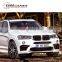 X3 F25 M-TE body kit for X3 F25 to MT style with front bumper grille over fenders and rear bumper  PP material after 2014 y