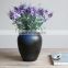 Contemporary Hand Painted Matt Black Ceramic Flower Vase Factory