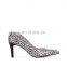 Snake white design pointed toe ladies pump sandals shoes women high heeled shoes