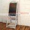 Vintage Rustic Style Compatible with Liquid Chalk Markers Chalkboard Sandwich Board (White)