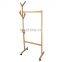 Hanger 2 fold 1 hanger rolling garment stand with bottom stand Rolling closet organizer