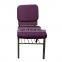 New pp plastic metallic frame dinning free church chair covers for wedding