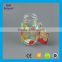 Hot slae 13oz 400ml colorful decal glass mason jar with handle