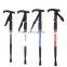 Outdoor trekking poles hiking camping mountain climbing walking cross country folding telescopic T handle straight handle four-s
