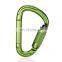 JRSGS Wholesale 25KN Outdoor Custom Logo D Shaped Climbing Snap Hook Aluminum Carabiner Snap Hooks Safety Carabiner