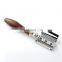 Classic Shaver Walnut Wood  Metal Handle Singe Blade Shaving Safety Razor