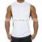 Factory Wholesale custom made Deep cut Scoop bottom gym Fitness workout tank tops for men