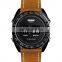 Skamei 1516 Brown Brand Logo Watches Genuine Leather Business Man Watch