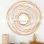 Best Seller Round Beige handmade rattan mirror D81cm Wall Decoration For Sale Wholesale made in Vietnam