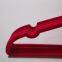 Cheap space-saving heart shape velvet hanger slim non-slip flocked hangers with 2 grooves