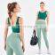Wholesale Yoga Sets High Impact Gym Woman Leggings Sets V Back Sport Fitness