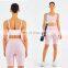 Top Selling Ribber Yoga Two Piece Set Women Workout Set Crop Top Yoga Leggings Clothing Yoga Suit