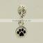 925 sterling silver Paw Print dangle charm fit European DIY snake chain bracelet