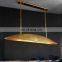 American Luxury Gold Restaurant kitchen island pendant lighting Utopia Large Linear Pendant with Frosted Acrylic in gold