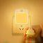 Auto LED Night Light Lamp with smart sensor control mini dawn in wall outlet bed baby children sleeping light