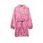 Spring New Women's Fashion European and American Style Loose Flower Printed Short Dress