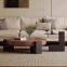 North American Walnut Wood Coffee Table with glass