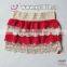Ladies Sexy Embroidery Lace Tiered Mini Skirt