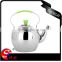 Whistling Kettle with filter/ colored stainless steel teapot/ jug silver
