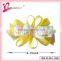 New design wholesale grosgrain no fade no smell printing koker ribbon bow flower hair barrettes (XH11-0062)