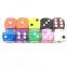 16mm custom acrylic 6 sided colored normal dot dice game set