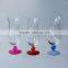 Tulip shaped ball stem colored base bottom clear transparent drinking beer glass