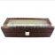 China Factory Wholesale 6 Slots Leather Watch Boxes With Window.Accept Custom.