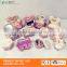 Folding sewing basket with handle colorful