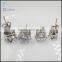 mens 3-10mm round clear cz stone earring stud
