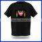 Custom glow in the dark luminous flashing t shirt with music sound activated el panel for party, supreme sublimation led t shirt