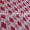 pink diamond checks on white polyester milk fiber Spandex print italy fabric