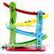 Wooden Sliding Cars In Four Colors Four Layers Track With Four Small Cars