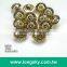(#B6028/13mm) antique gold flower pattern plastic abs button with shank for lady dress