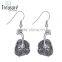 silver jewelry zinc alloy plant dangle silver earrings jewelry for women