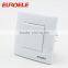 European Standard 86*86 type PC panel and frame Siliver contactor 1 Gang 1 Way wall switch