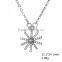  top sale Zircon Snowflake 925 Sterling Silver Necklace