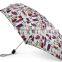 3 fold super mini umbrella with British Style heat transfer printing
