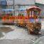 Top level antique shopping mall use electric train