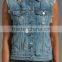 2015 hot sale stylish lady denim vest (JX2512)