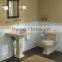 Modern Widespread Bathroom Three Holes Sink Faucet with Double Handles