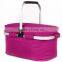 XZH 24L foldable round picnic basket with portable aluminium handle