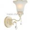 wholesale glass lamp shade high quality wall lamp with K9 crystal decor iron metal wall lamp