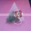 OEM Biodegradable Triangle Shaped Teabag Nylon Mesh Pyramid Tea Bags With String Pyramid Tea Bag