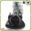 black cheap top hat with glasses fashion fedora hat for magic and clown