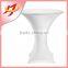 High quality white stretch spandex cocktail bar table cover for bar wedding