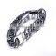 Fashion Silver Tone Curb Chain Bangle Men Stainless Steel Bracelet